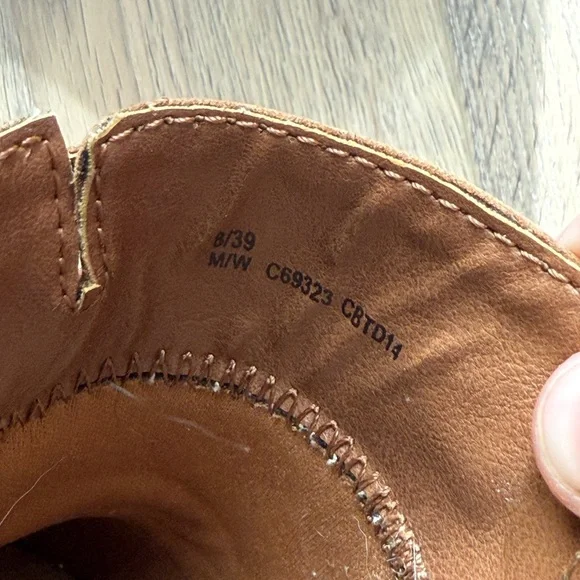 brown leather clogs - size 8.5 B.O.C. similar to model  C69323 slide buckles - Picture 4 of 7